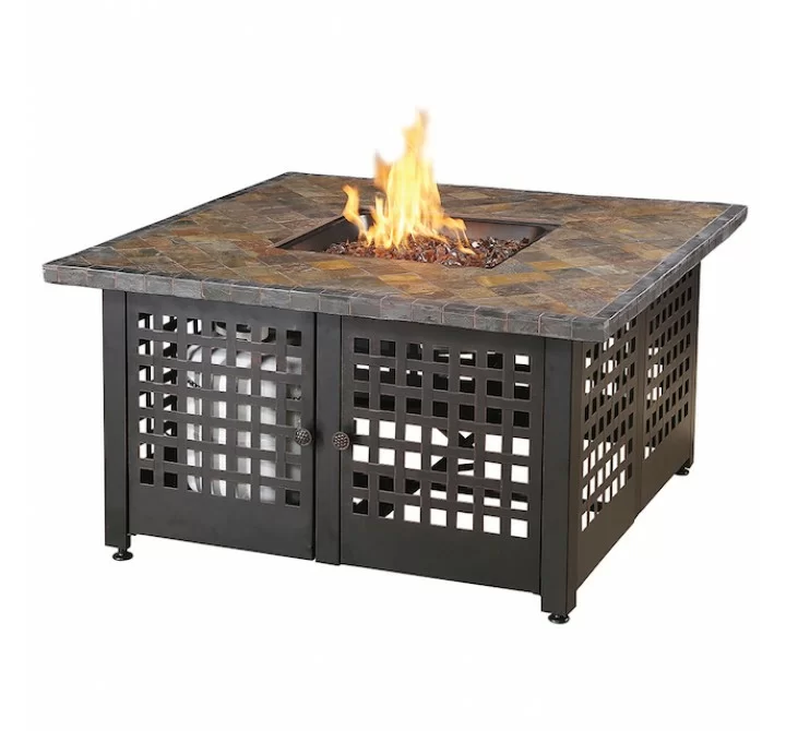 Mr. Bar-B-Q Endless Summer® LP Gas Outdoor Fire Pit with Slate/Marble Mantel