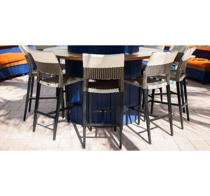 Source Furniture Chloe 20" Wicker Armless Bar Side Chair