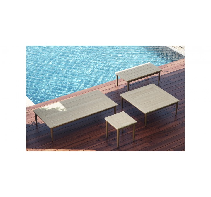 Source Furniture Danish Aluminum 40'' Wide Square Large Coffee Table