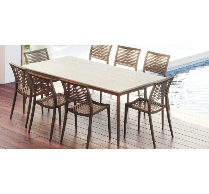 Source Furniture Danish Aluminum Rectangular Dining Table