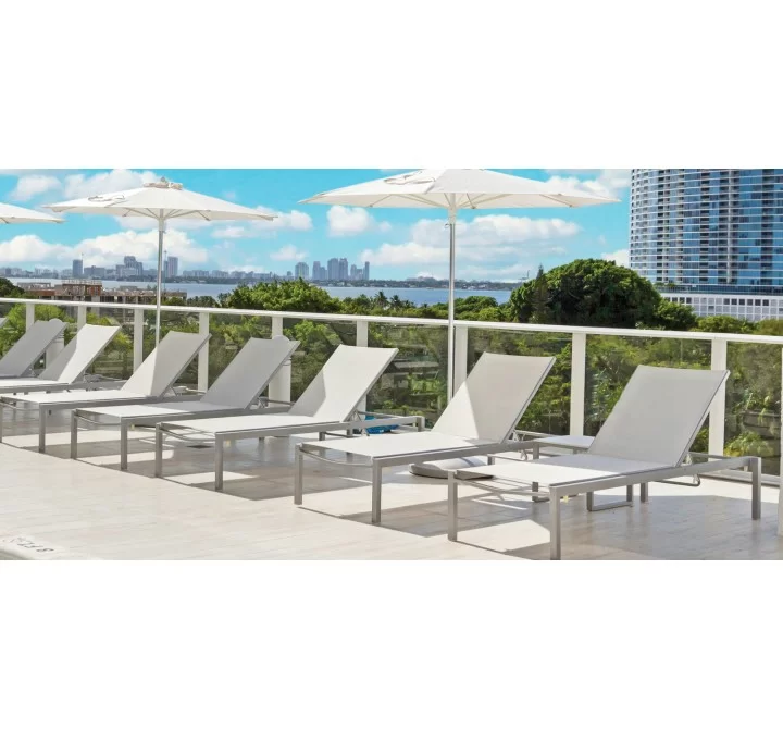 Source Furniture Fusion Aluminum Sling Armless Chaise Lounge