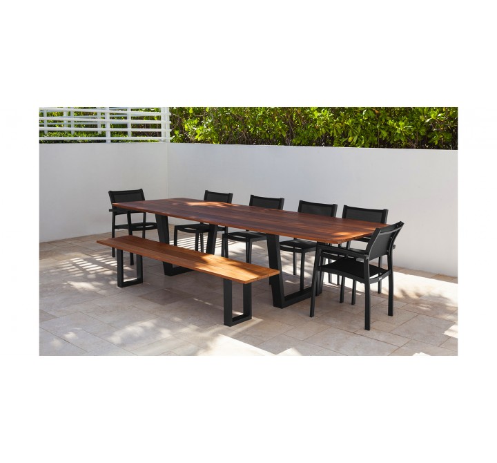 Source Furniture Fusion Aluminum Stackable Dining Side Chair 