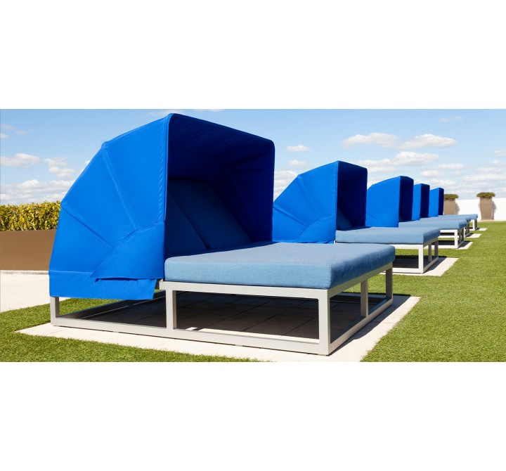 Source Outdoor Furniture Iconic Aluminum Daybed Canopy