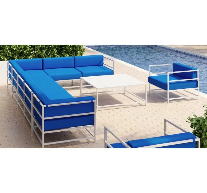 Source Furniture Delano Aluminum Modular Armless Loveseat