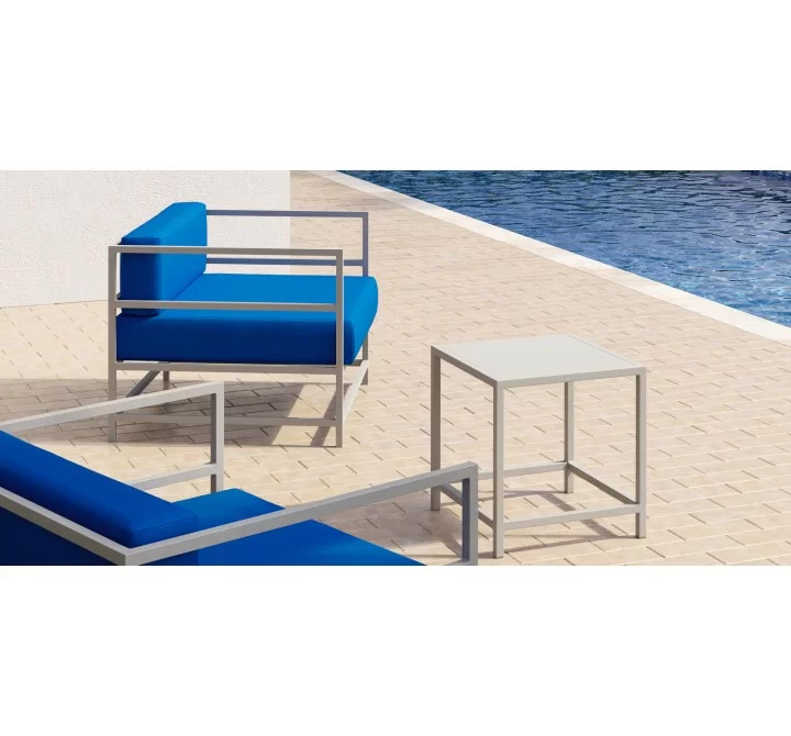 Source Furniture Delano Aluminum 18'' Wide Square End Table