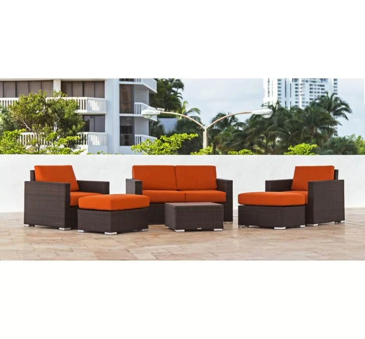 Source Furniture Lucaya Ottoman With Standard Cushion Espresso