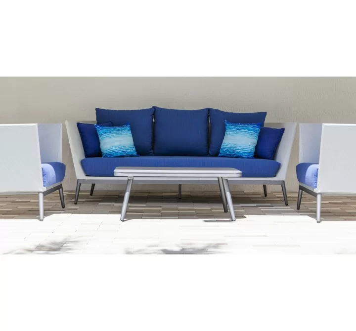 Source Outdoor Furniture Cosmo Aluminum 41''W x 24''D Rectangular Coffee Table