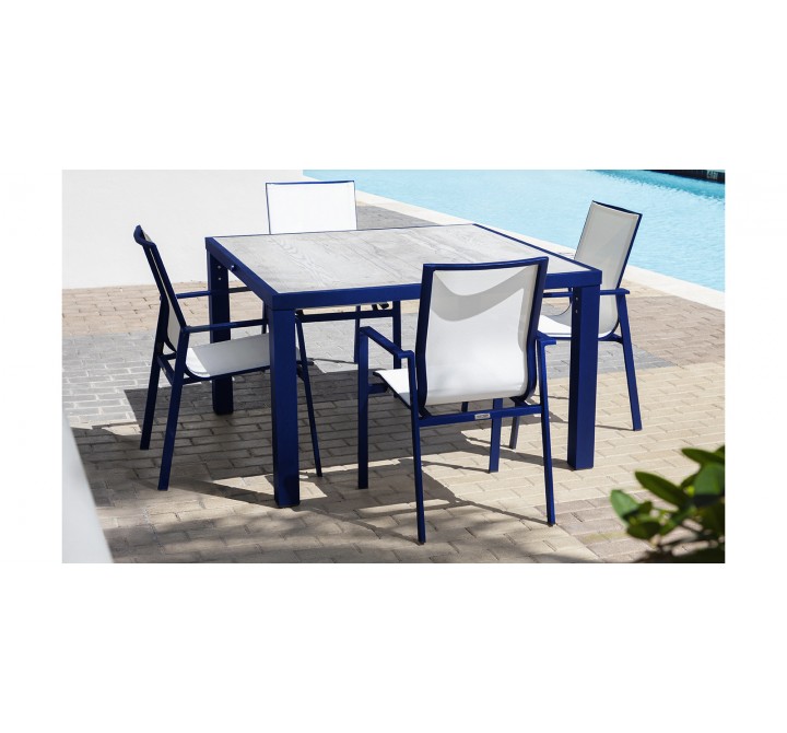 Source Furniture Tide Aluminum Sling Dining Arm Chair
