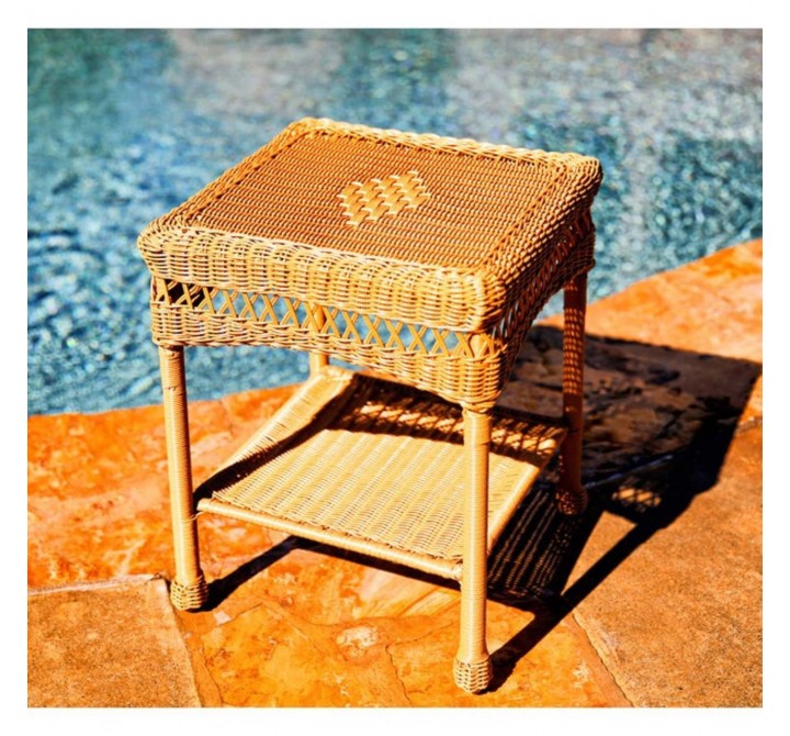 Tortuga Outdoor Portside Wicker Side Table
