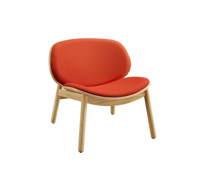 Danica Lounge Chair in Wheat Red - Angled View