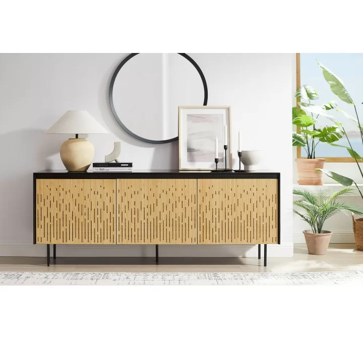 Greenington Hanna Sideboard In Caviar/Wheat - Lifestyle 
