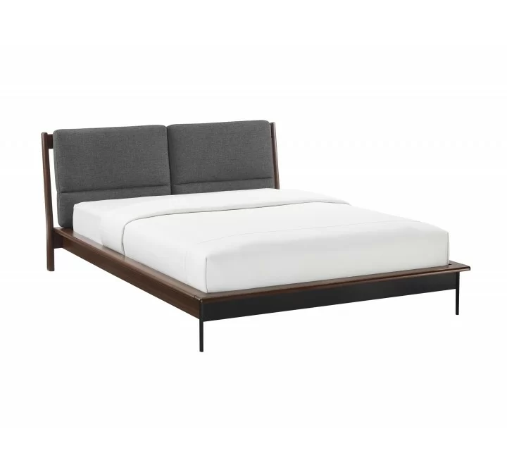 Greenington Park Avenue Queen Platform Bed with Fabric - Ruby - Angled
