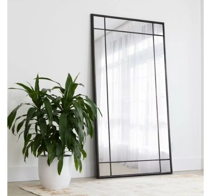 Sunpan Pasadena Floor Mirror Black - Lifestyle