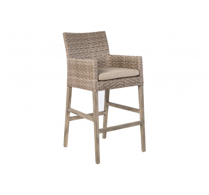 Alfresco Home Cornwall Bar Chair - Front Side Angle