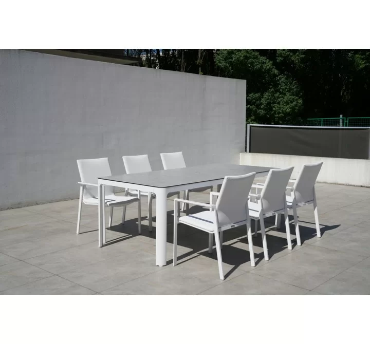 Bellini Home and Garden Versailles 7pc Dining Set In White Finish 