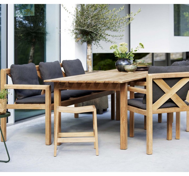 Cane-Line Grace Dining Table, 95" x 39", Incl. Teak Table 