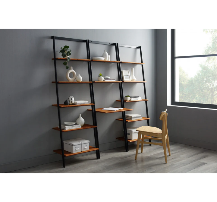 Greenington Studio Plus Leaning Desk in Amber - Angled Lifestyle