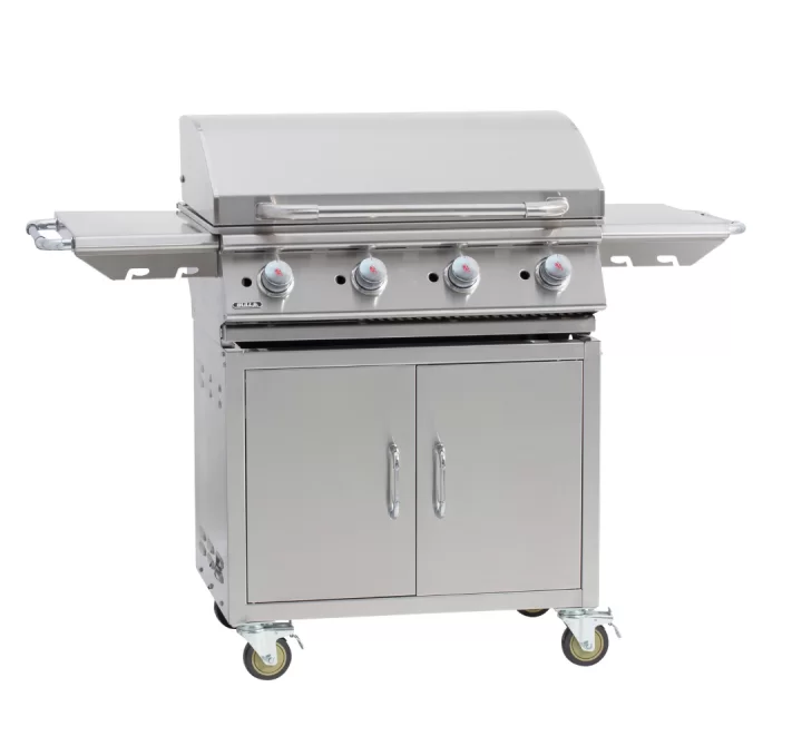 Bull BBQ 30" Griddle Complete Cart - Closed and Angled
