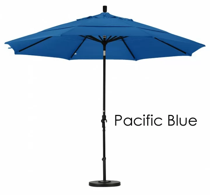 California Umbrella 11' Aluminum Market Umbrella Collar Tilt Matted White - Olefin