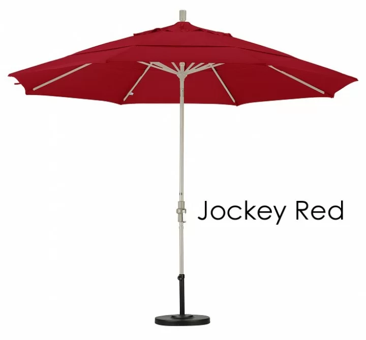 California Umbrella 11' Aluminum Market Umbrella Collar Tilt DV Sand - Sunbrella