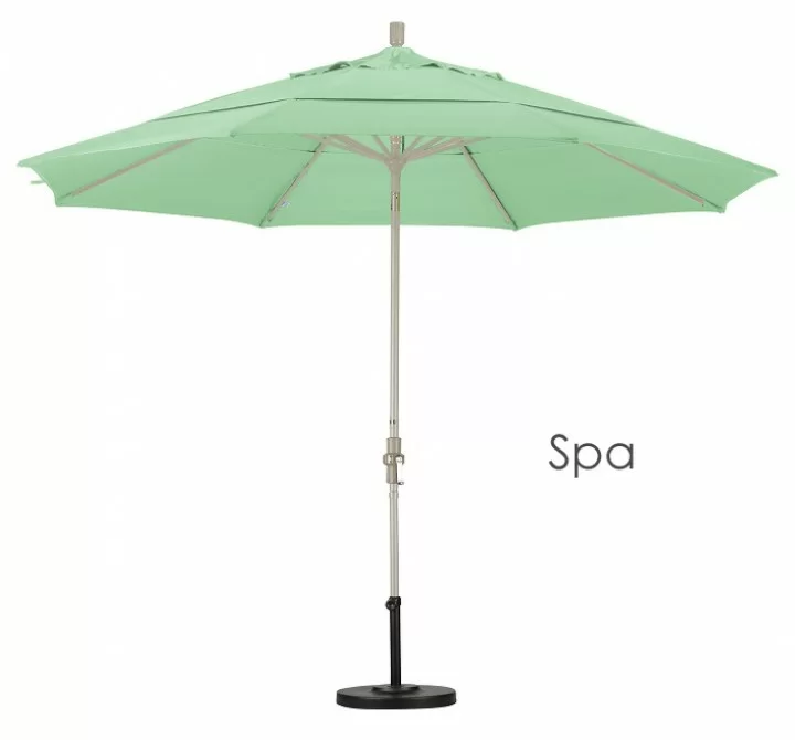 California Umbrella 11' Aluminum Market Umbrella Collar Tilt DV Sand - Pacifica