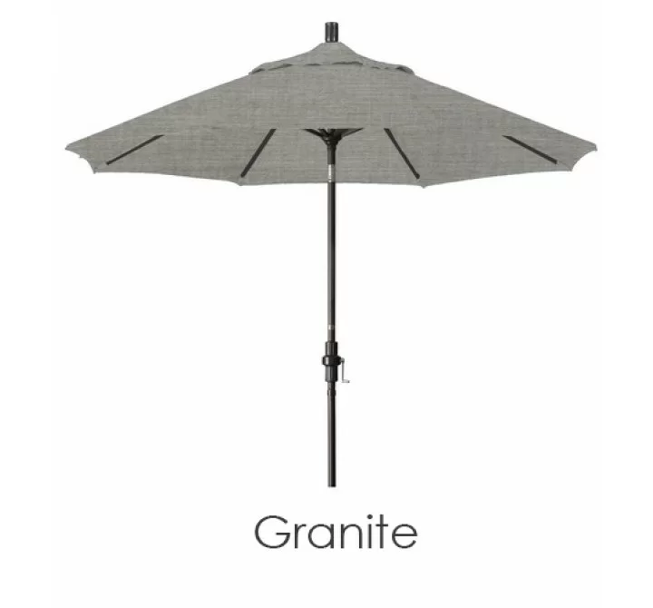 California Umbrella 9' Aluminum Market Umbrella Collar Tilt - Bronze - Sunbrella