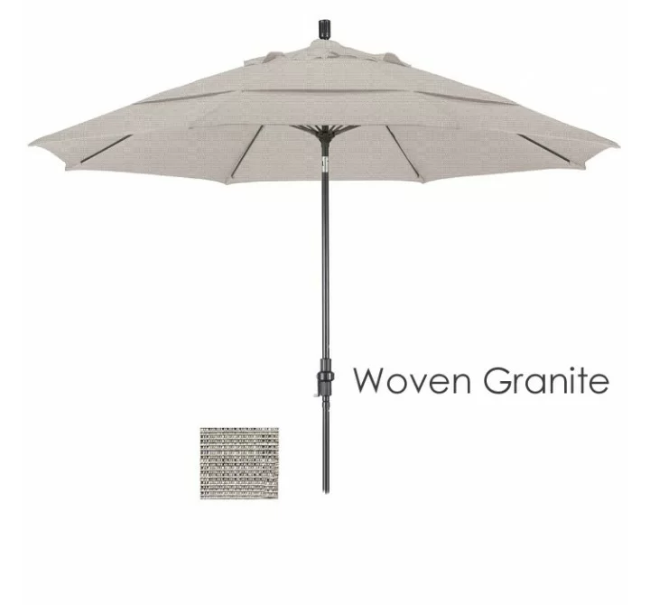 California Umbrella 11' Aluminum Market Umbrella Collar Tilt DV Bronze - Olefin