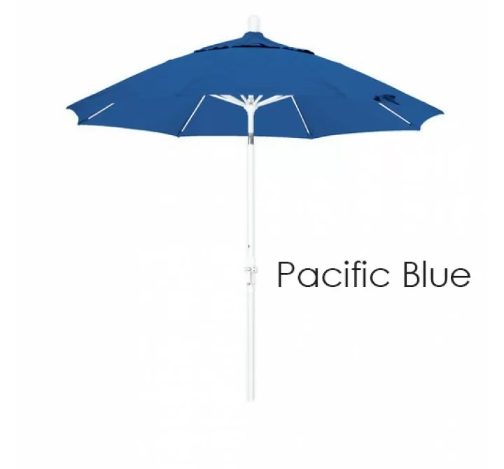 California Umbrella 9' Fiberglass Market Umbrella Collar Tilt M White - Pacifica