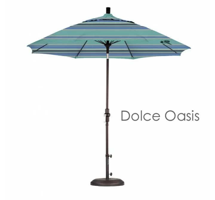 California Umbrella 9' Fiberglass Market Umbrella Collar Tilt M Black - Sunbrella