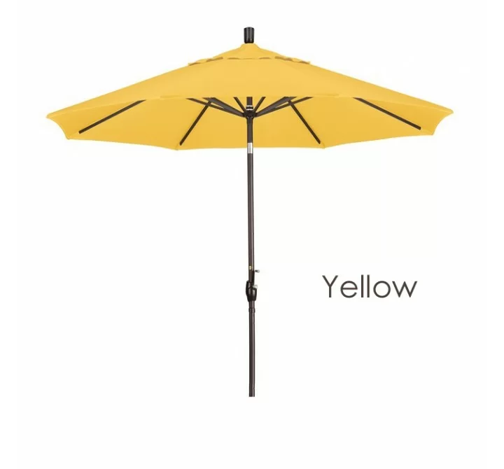 California Umbrella 9' Aluminum Market Umbrella Push Tilt - Bronze - Pacific