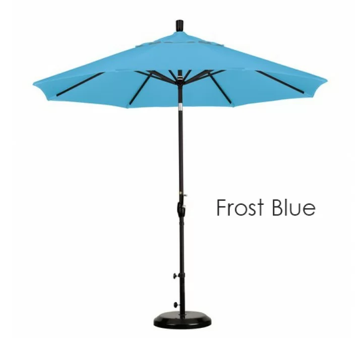 California Umbrella 9' Aluminum Market Umbrella Push Tilt - M Black - Olefin