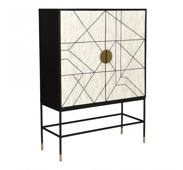 Moe's Home Collection Shaws Cabinet - Front Side Angle