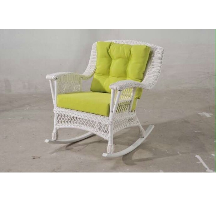 Moon Collection - Arm Chair with Cushions (In WHITE Wicker Finish)