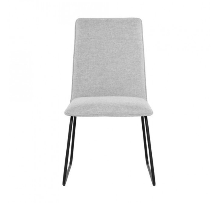 Sunpan Huxley Dining Chair in Belfast Heather Grey - Front Angle