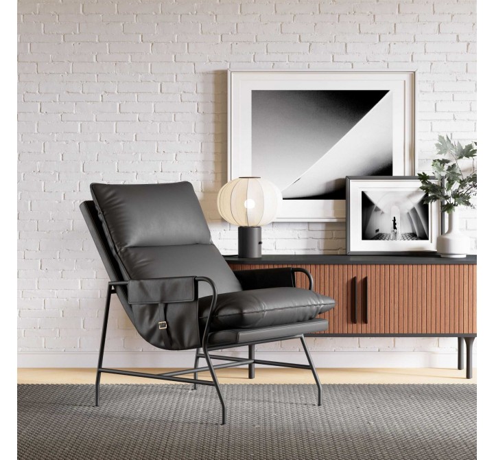 Halaus Accent Chair Black - Lifestyle
