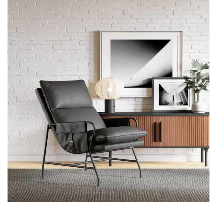 Halaus Accent Chair Black - Lifestyle