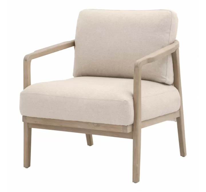 Essentials For Living Harbor Club Chair in Flax Linen - Front Side Angle