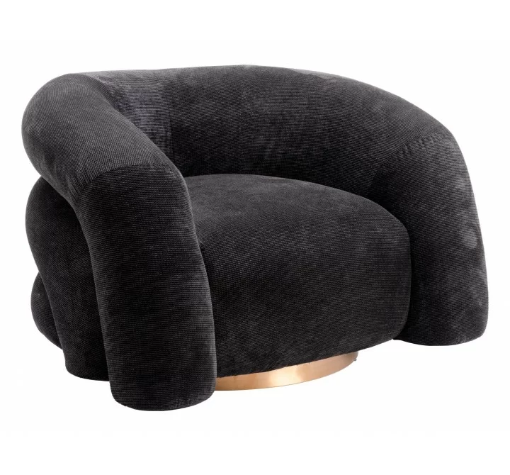 Havn Accent Chair in Black- side view 1