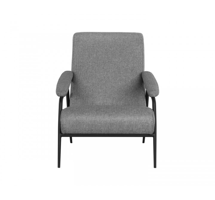 Sunpan Jill Lounge Chair - Salt and Pepper Tweed - Front Angle