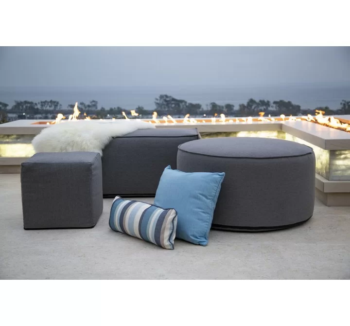 Sunset West 42" Round Coffee Table/Ottoman in Heritage Granite