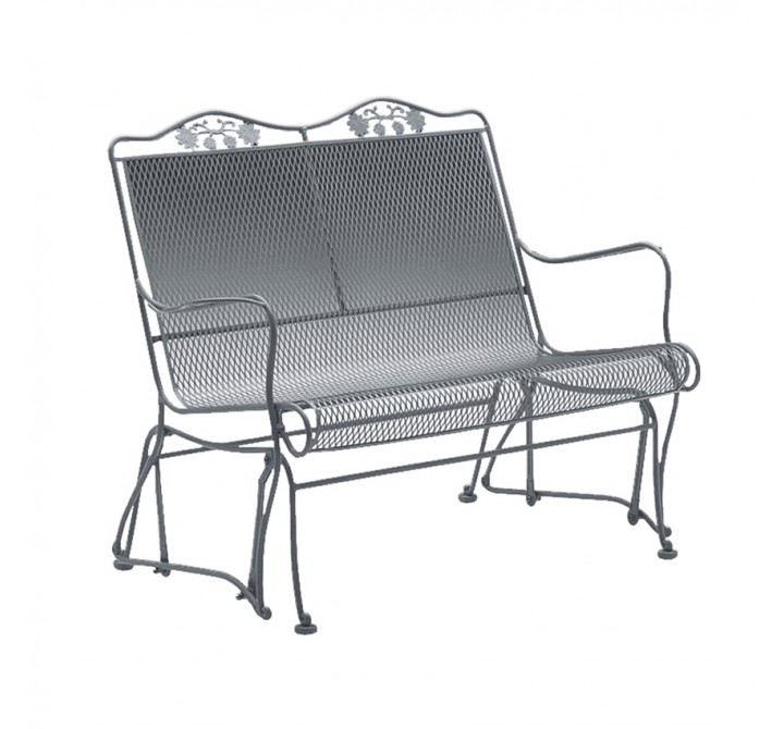 Woodard Briarwood High Back Love Seat Glider with Optional Seat Cushion