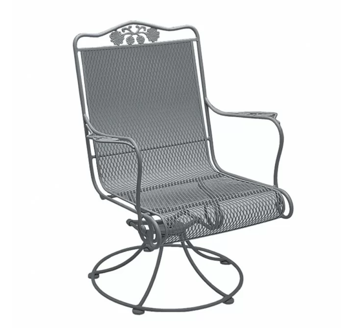 Woodard Briarwood High Back Swivel Rocker with Optional Seat Cushion
