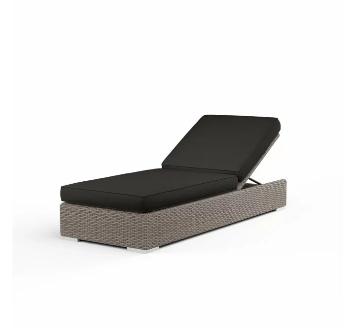 Coronado Adjustable Chaise in Spectrum Carbon w/ Self Welt - Front Side Angle