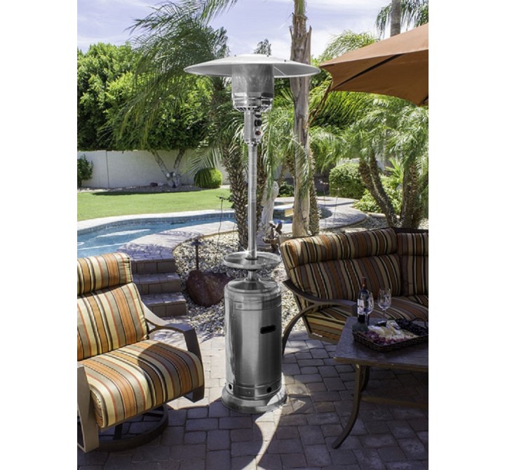 AZ Patio Heaters Outdoor Patio Heater in Stainless Steel - Lifestyle