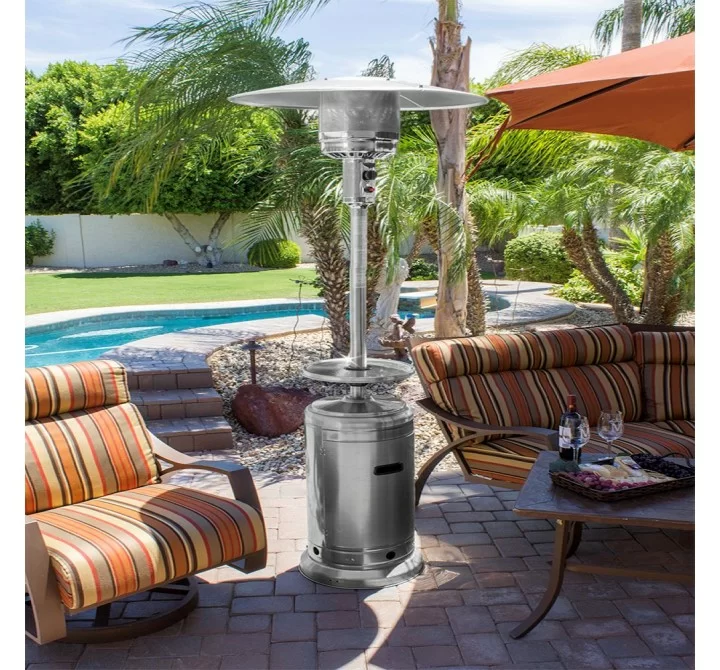 AZ Patio Heaters Outdoor Patio Heater in Stainless Steel - Lifestyle