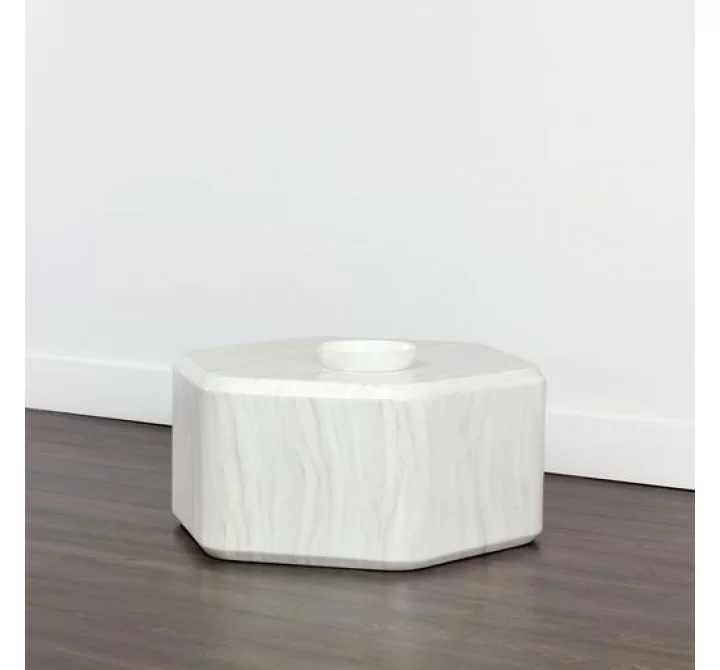 Sunpan Spezza Coffee Table - Marble Look - Cream - Lifestyle