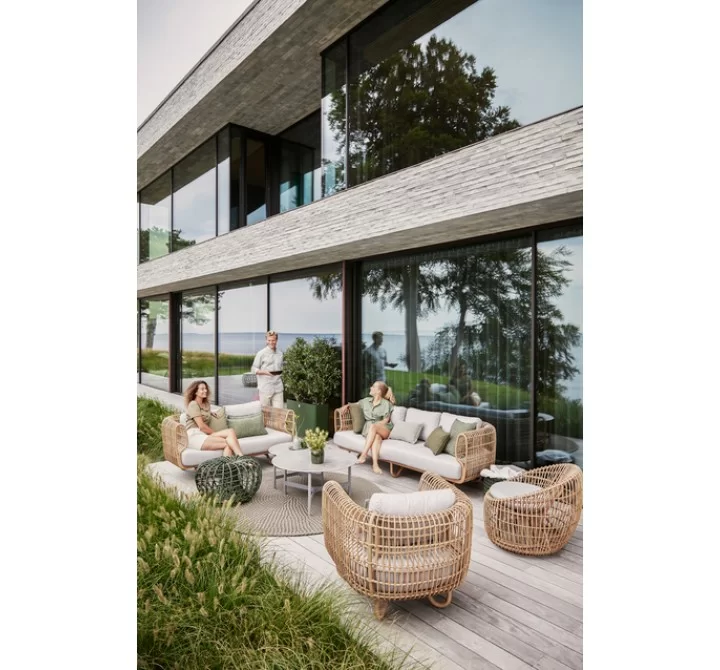 Cane-Line Nest 3-Seater Sofa OUTDOOR, Incl. Cane-Line Natté Cushions 