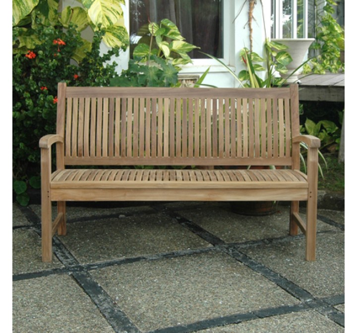 Anderson Teak Sahara Bench - Outdoor Front