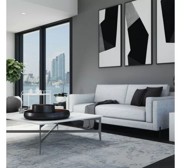 Sunpan Marrakech Hand-Loomed Rug - Grey 5' X 8' / 8' X 10' / 9' X 12' - Lifestyle