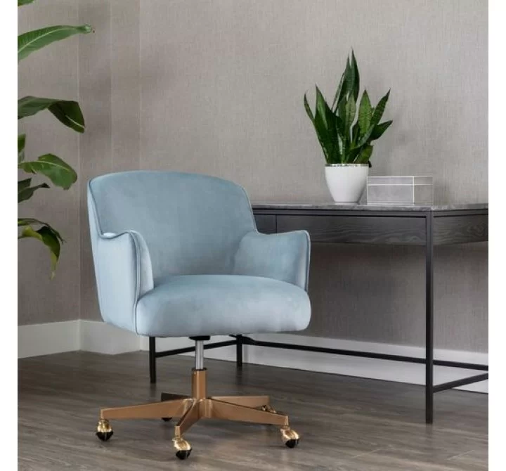 Sunpan Karina Office Chair Cornflower Blue Sky - Lifestyle